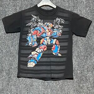 Bioworld Boys Black Robot Mecha Graphic T-Shirt Size L 7 Cotton 2014 Sci-Fi Tee